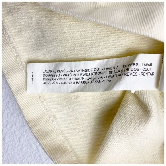 Zara Cotton Overshirt Chore Jacket Embroidered Patches Yellow Size XS - Picture 10 of 16